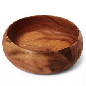 PACIFIC MERCHANTS Acacia Wood Large Curved Bowl